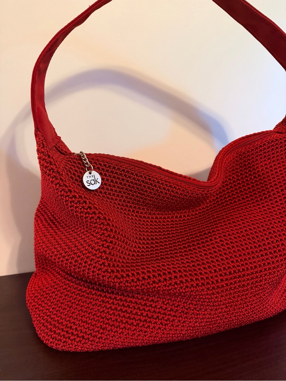 The Sak Red Crochet Shoulder Bag - Picture 2 of 6